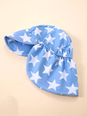 Children's Patriotic Star Print Swim Set With Hat option 4