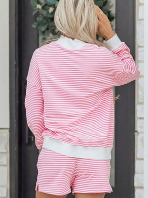 Light Green lounge set with hip-length and pullover