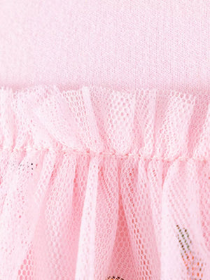 Blush Pink fit-and-flare dress with knee-length and pullover