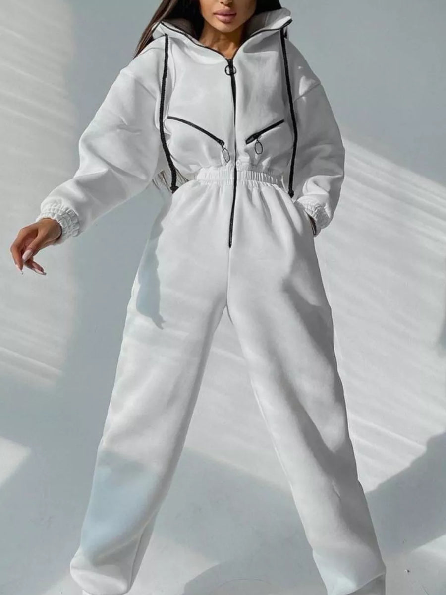 100% polyester Care instructions: Machine wash cold jumpsuit in Green with relaxed silhouette