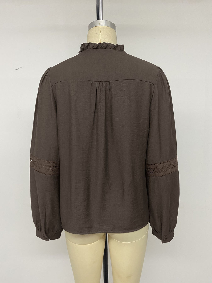 dark brown blouse