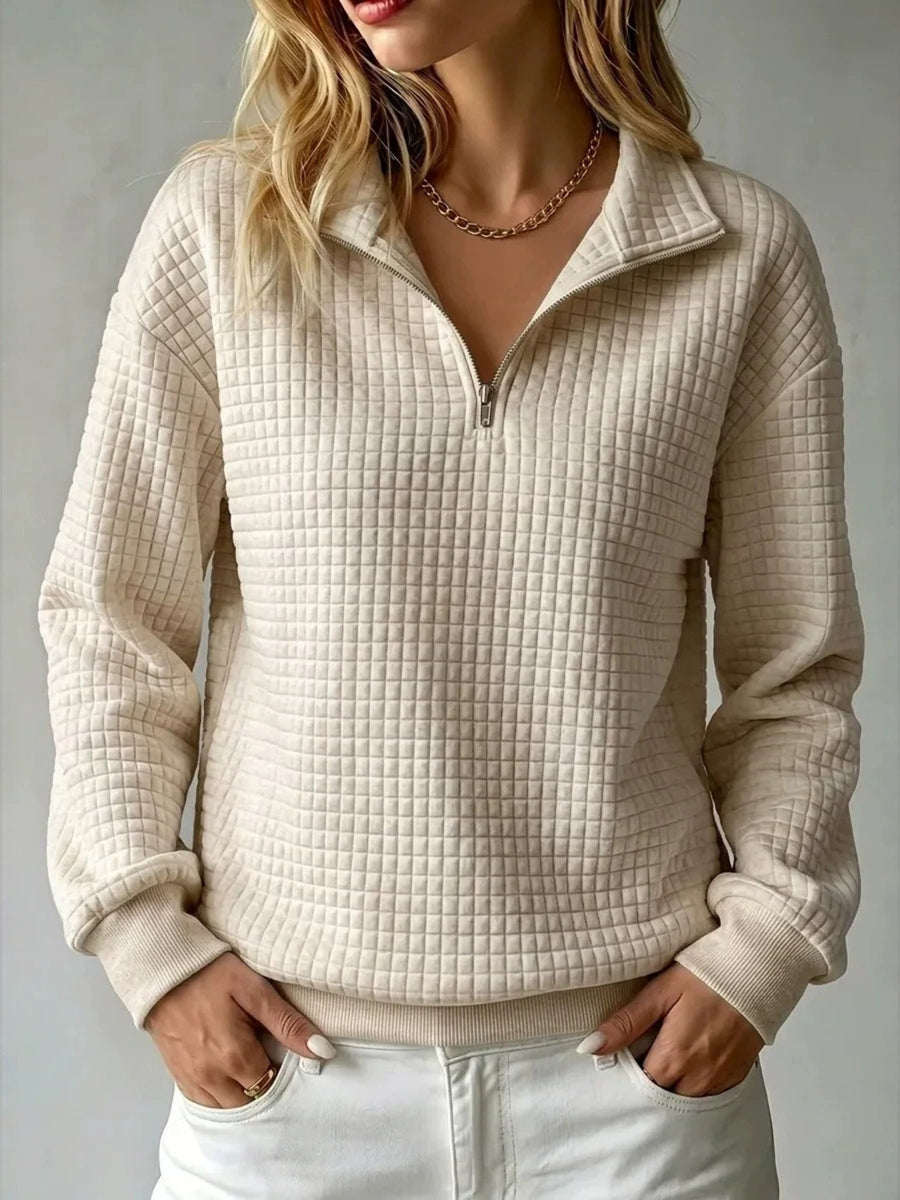 Gum Leaf sweatshirt with stretch and long sleeve
