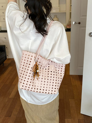 PU Leather Imported Size & handbag in Yellow with structured silhouette