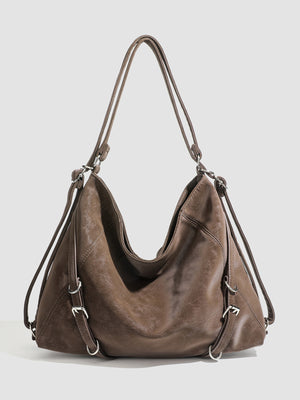 handbag in dark brown with convertible and medium