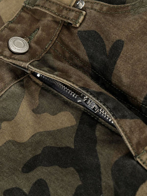 cargo pants featuring camo in tan with 95%polyester,5%spandex Care instructions: Machine wash cold texture