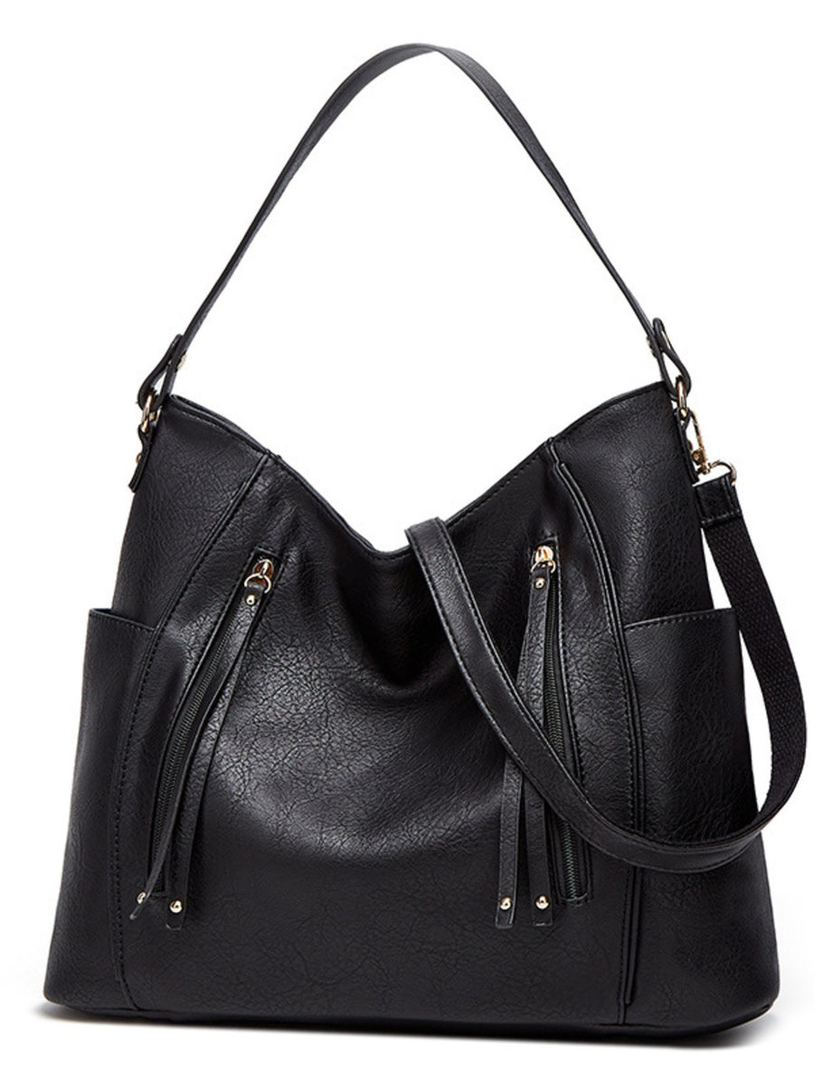 dark brown shoulder bag