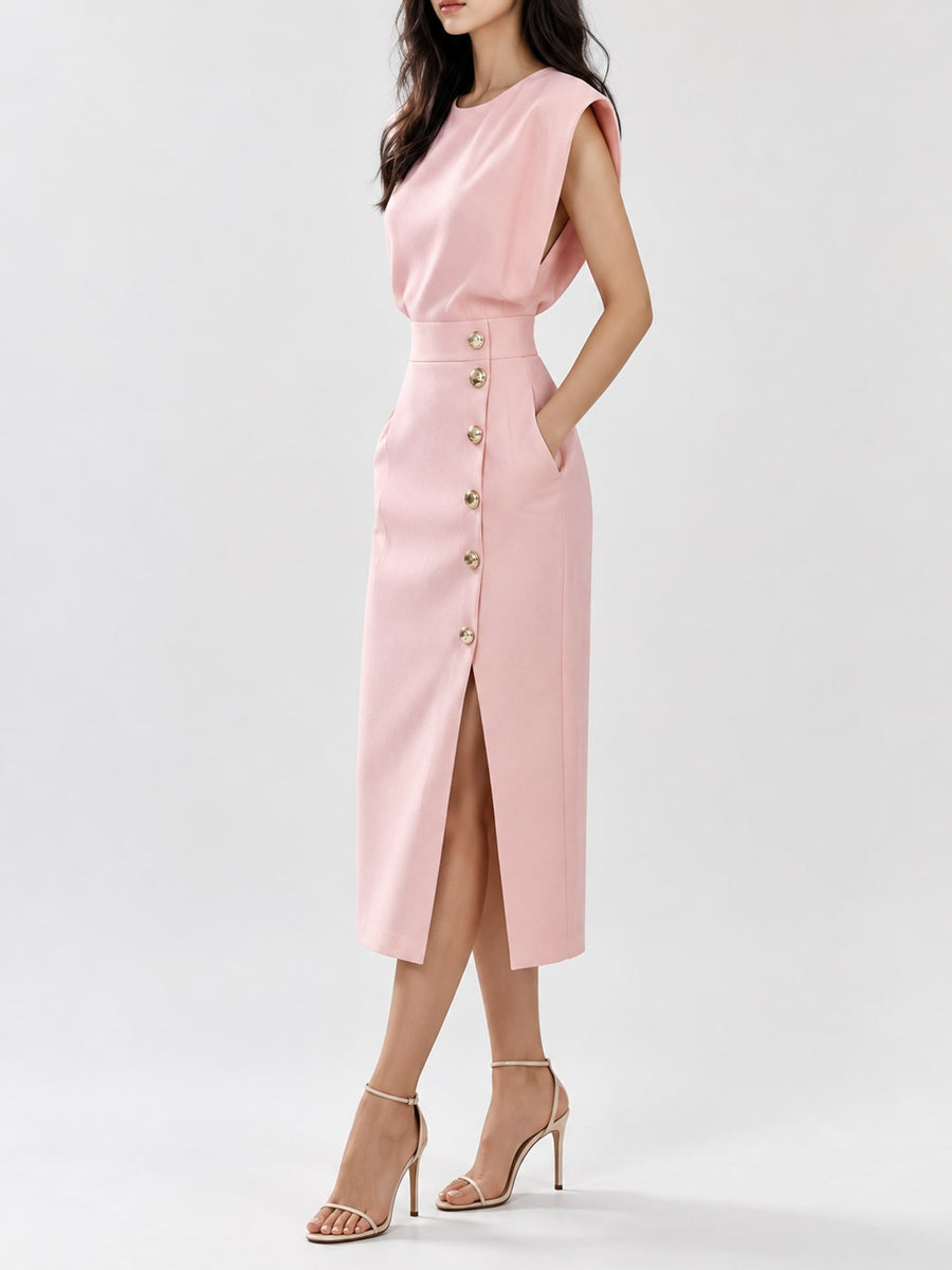 Black midi dress