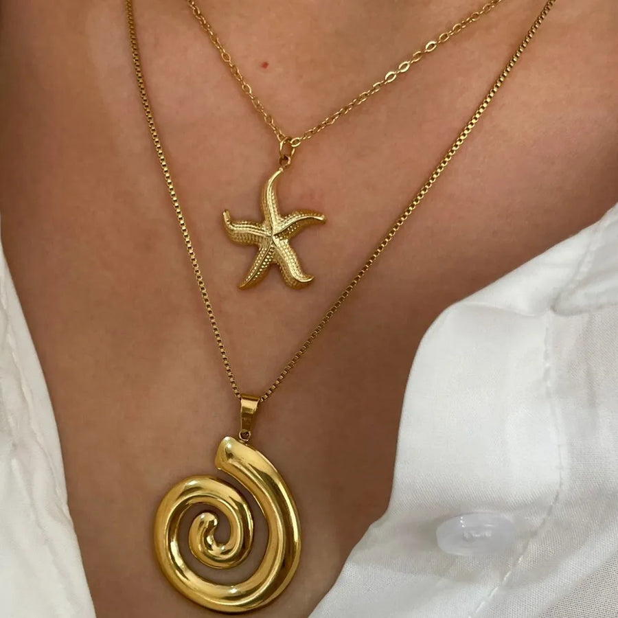 18K Gold-Plated,Stainless Steel Care instructions: Avoid wearing during exercise necklace in Gold with straight silhouette