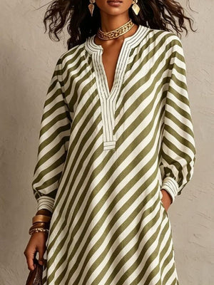 maxi dress featuring striped in cream with 100% polyester Care instructions: Machine wash cold texture