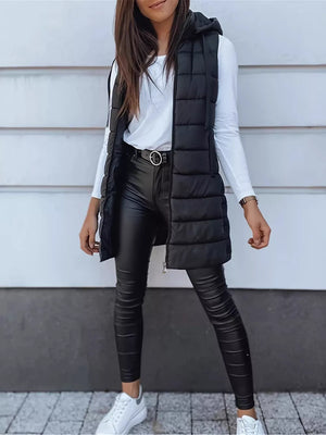 Gray puffer vest