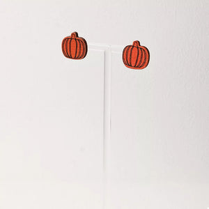 3 Piece Halloween-themed Stud Earrings Alloy Acrylic in white with Halloween-themed