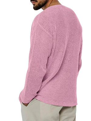 Khaki v-neck sweater featuring ribbed and ribbed