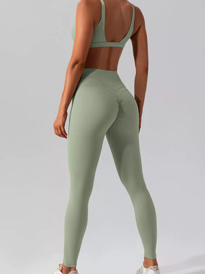 D.brown active set with cropped (top) | full-length (bottom) and pullover