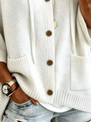 100% polyester Care instructions: Machine wash cold cardigan in Navy with relaxed silhouette