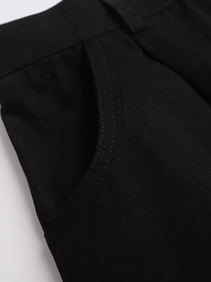 Brown with Men's Embroidered Cargo Capris