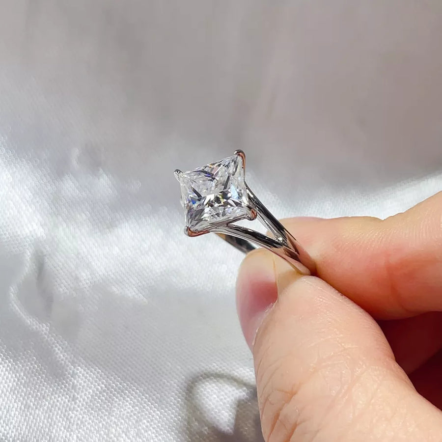 0.3 Carat 925 Sterling Silver Solitaire Ring option 5