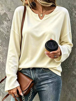 Gray t-shirt with hip-length and pullover