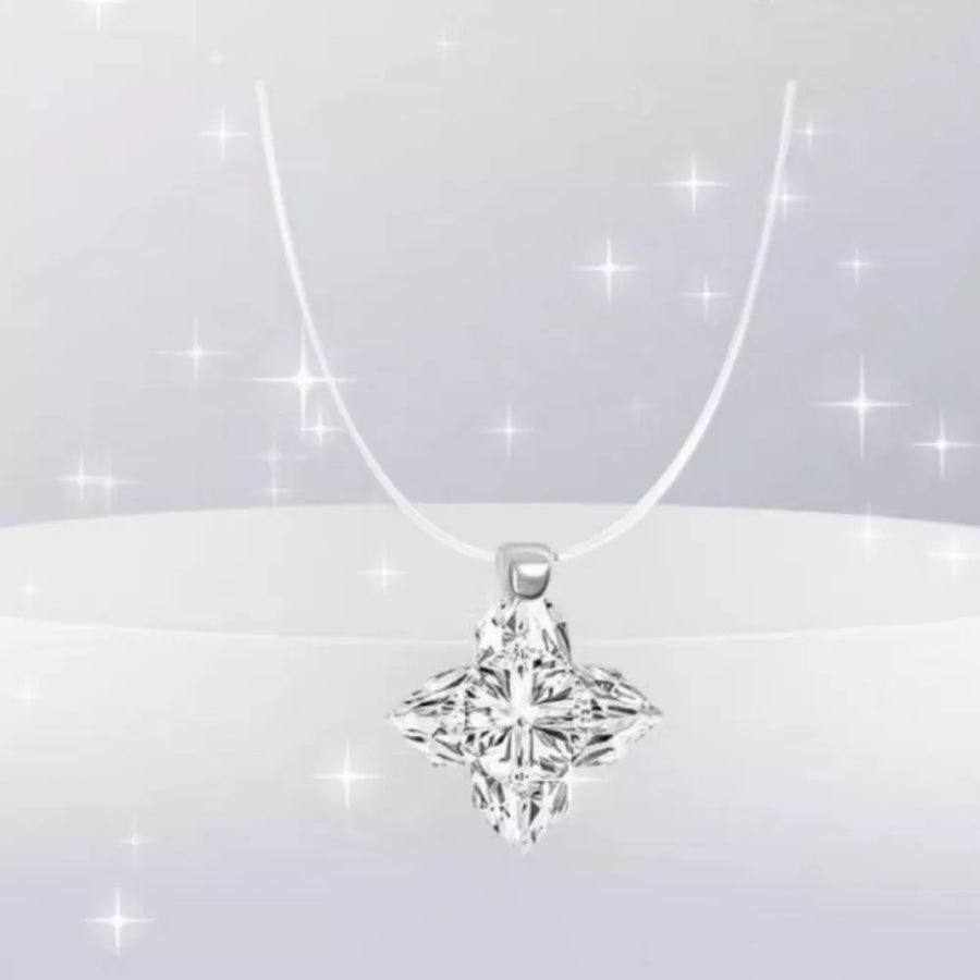 925 sterling silver,Moissanite Carat weight: 2ct Care instructions: Avoid wearin necklace in Silver with straight silhouette