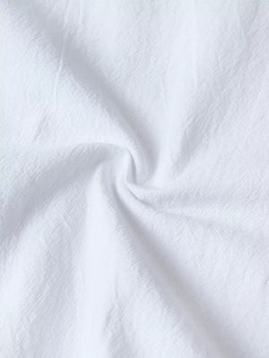 White relaxed camp shirt with collared