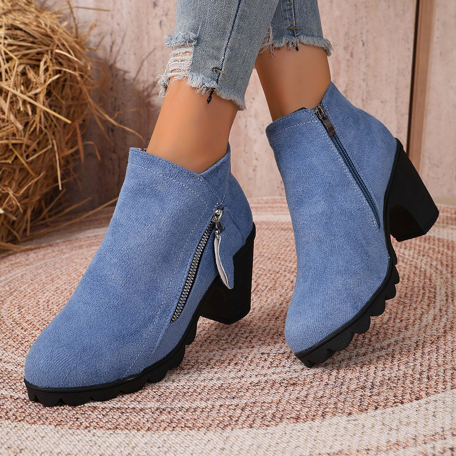 Polyester,Rubber Imported Size & boots in Beige with ankle boot silhouette