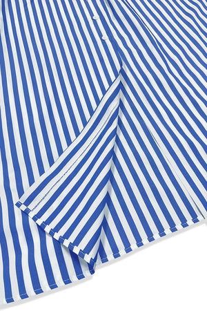 Striped Long Sleeve Maxi Shirt Dress option 5