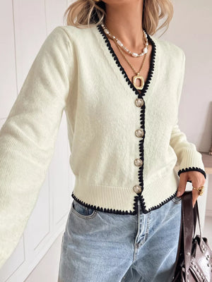 100% polyester Care instructions: Machine wash cold cardigan in Beige with regular silhouette