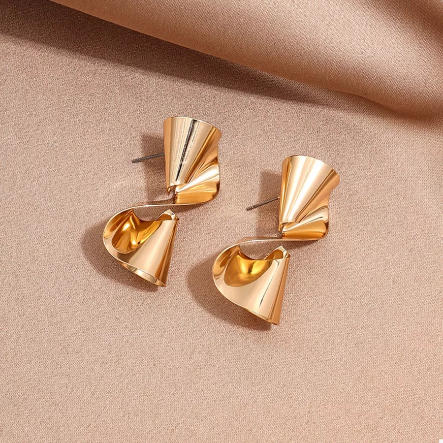18k Gold-plated Twist Earrings in Gold with 18K gold-plated