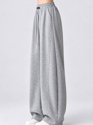 Cotton 50& sweatpants in Light Gray-Spring And Fall-Tall with loose silhouette