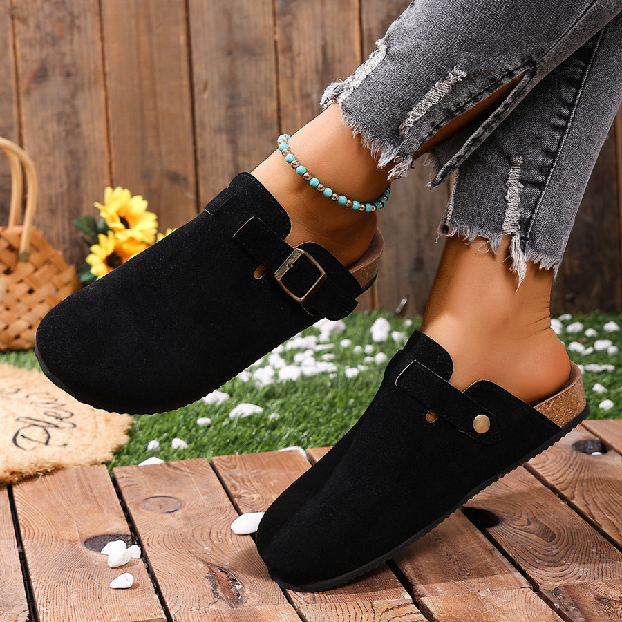 Suede,Rubber Imported Size & clogs in black with relaxed silhouette