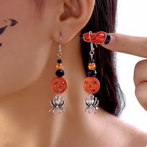 earrings in orange featuring drop design and drop fit