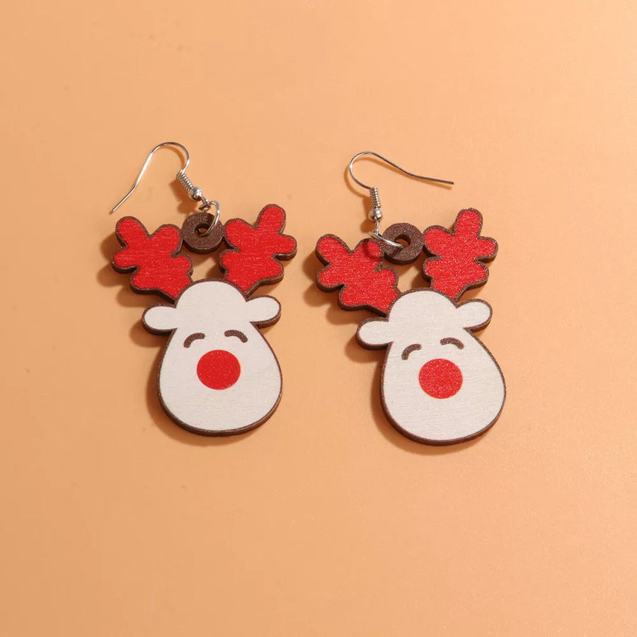 brown earrings with dangle and fishhook