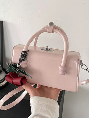 Pink with Top Handle Crossbody Bag