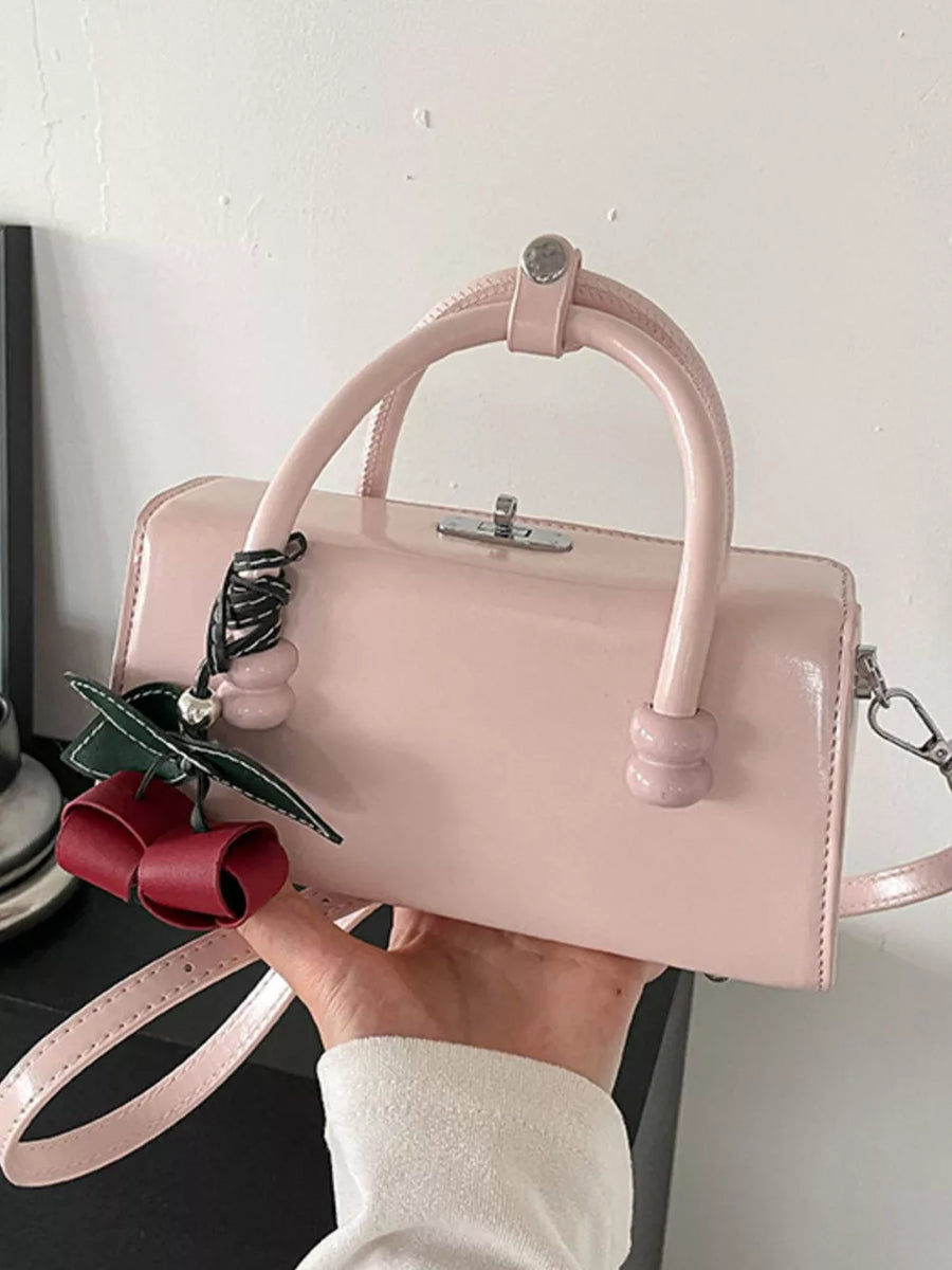 Pink with Top Handle Crossbody Bag