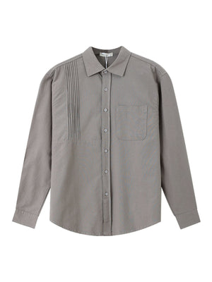 95%cotton,5%spandex Care instructions: Machine wash cold button-up shirt in Gray with regular silhouette