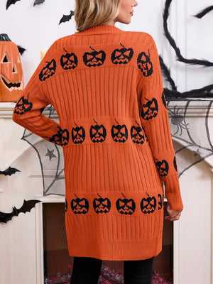 cardigan featuring pumpkin-print in Orange with 100% polyester Care instructions: Machine wash cold texture