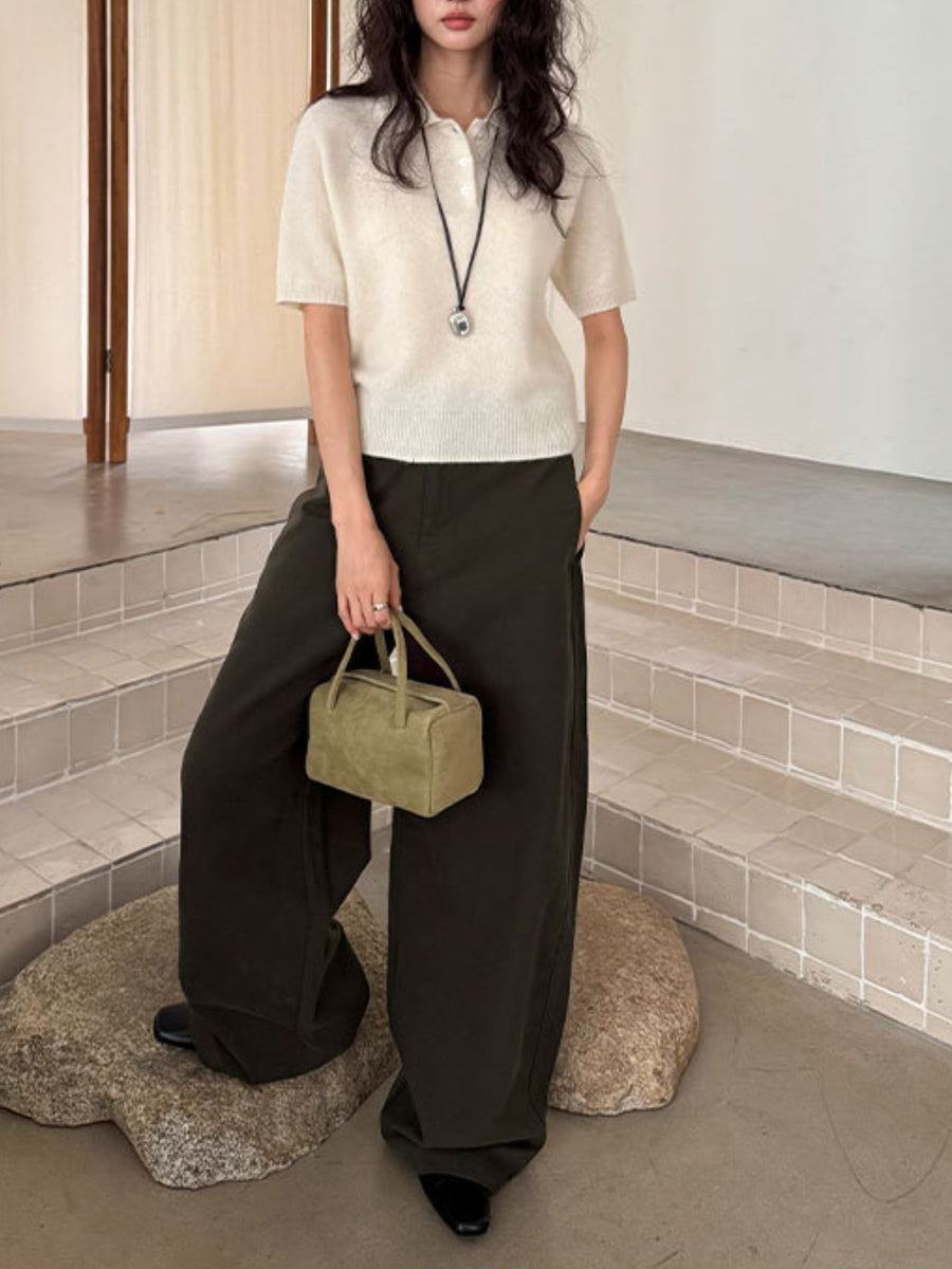 classic polo shirt in Beige with collared
