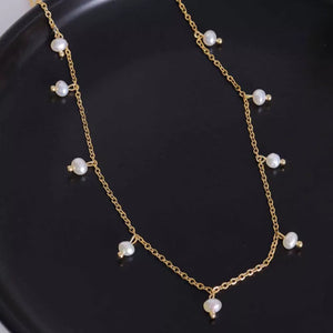 gold necklace with choker and clasp
