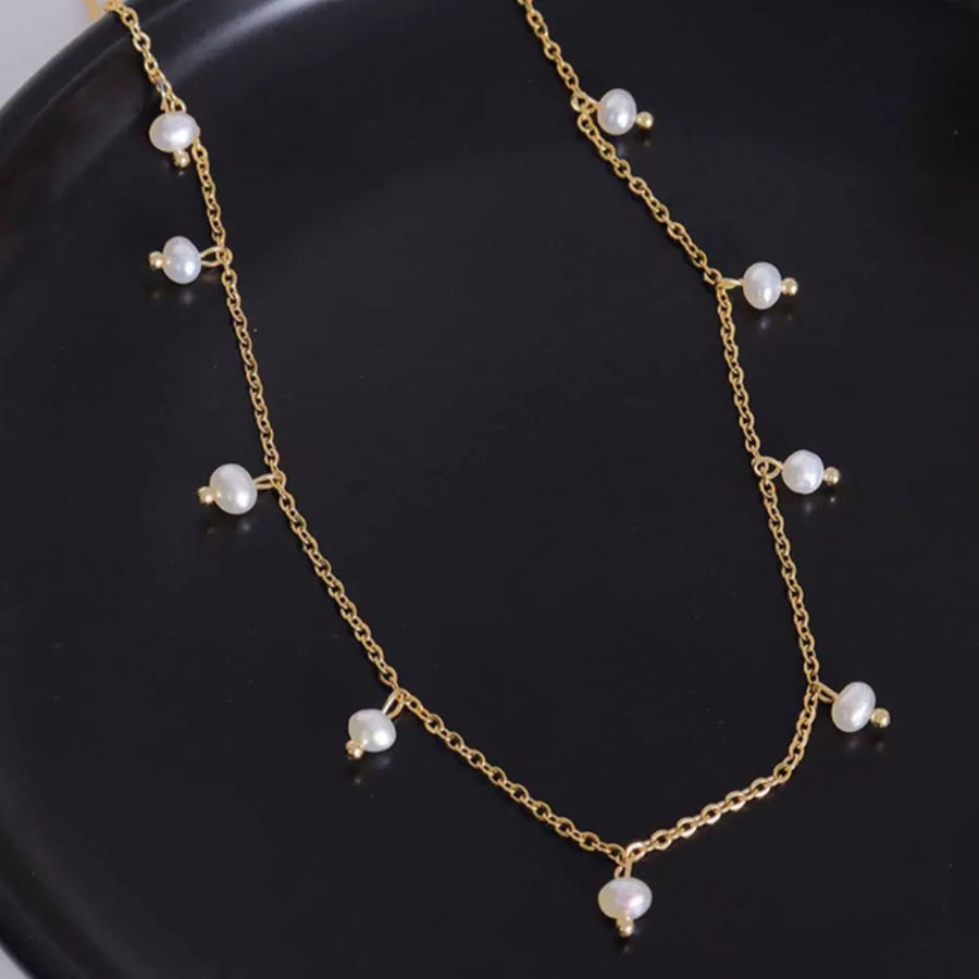gold necklace with choker and clasp