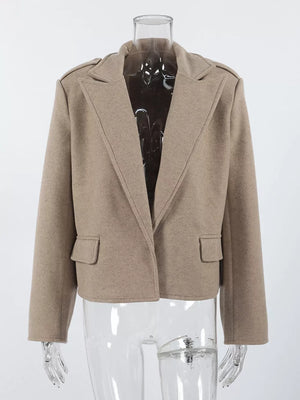 classic blazer in Gray with notch lapel