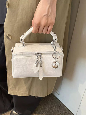 Textured Mini Pu Leather Handbag option 10