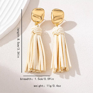 boho earrings in cream with not applicable