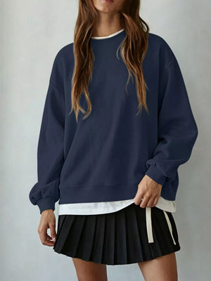cotton sweatshirt in red with oversized silhouette