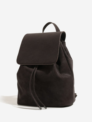 PU Leather Imported Size & backpack in Brown with backpack silhouette