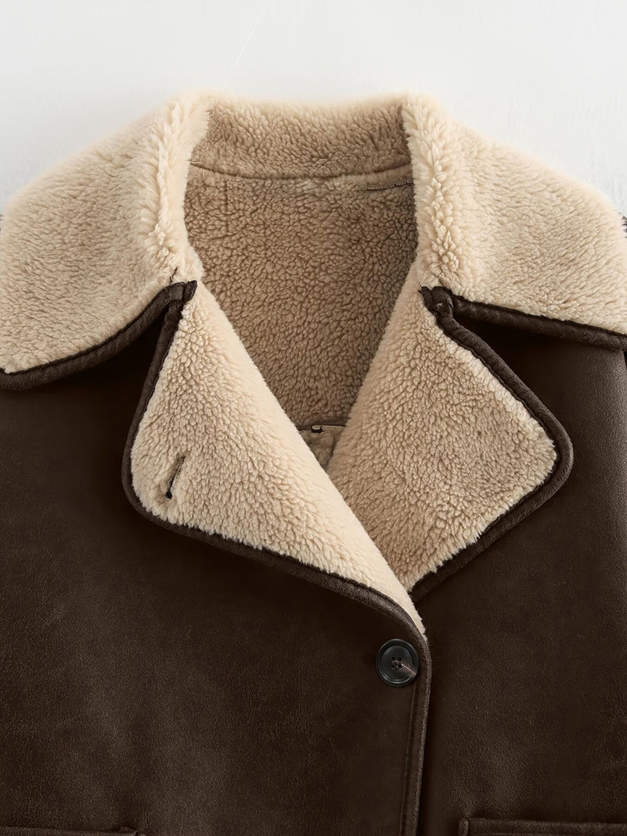 vintage-inspired jacket in cream with notch lapel