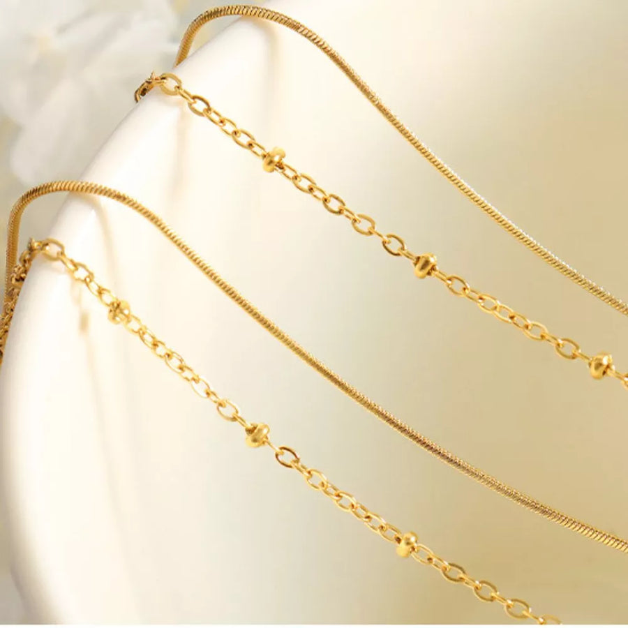 18K Rose Gold-Plated,18K Gold-Plated,Titanium Steel Care instructions: 1 bracelet in Rose Gold with regular silhouette