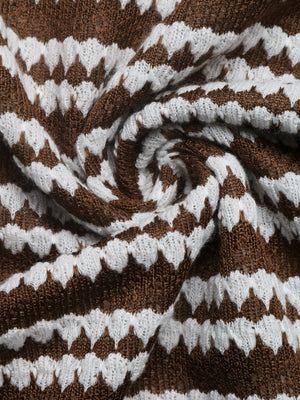 sweater dress in brown with ribbed and maxi