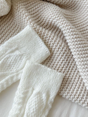 Knitted Leg Warmers in Carbon Gray