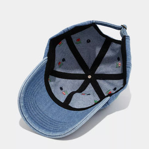 Dark Blue cap with N/A and adjustable strap