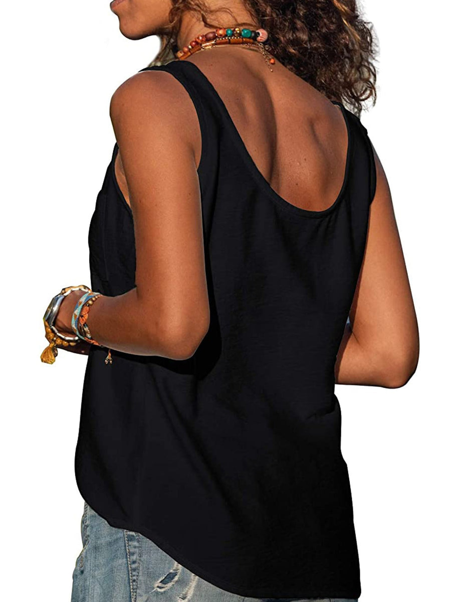 Army Green tank top with buttoned and sleeveless