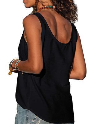 Army Green tank top with buttoned and sleeveless